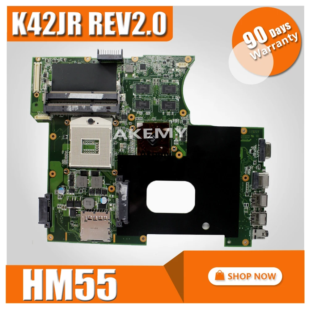 Материнская плата K42JR REV: 2 0 HM55 для For Asus K42J A42J X42J A40J материнская ноутбука плата|main