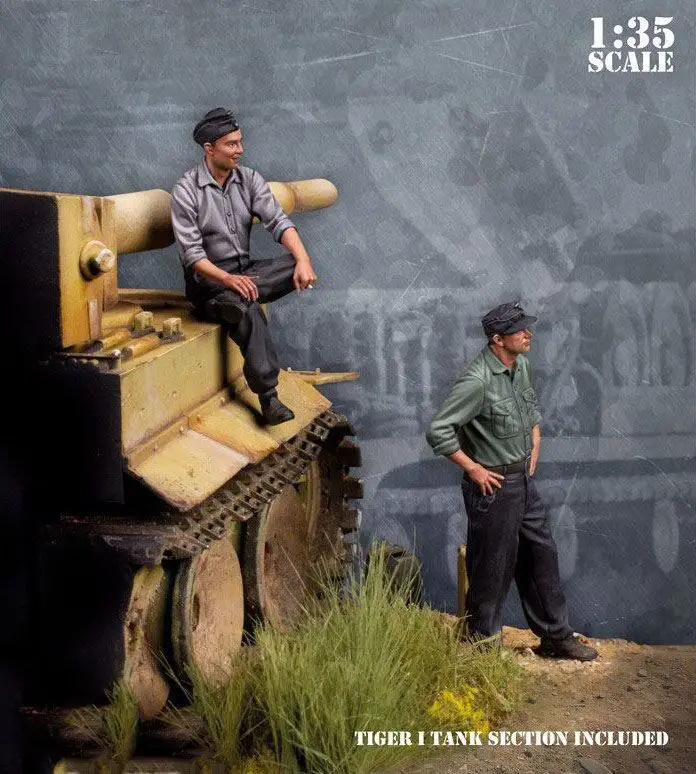 1/35 полимерная модель строительный комплект фигурка 2 человек с танкером|Наборы