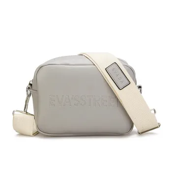 

Women's Shoulder Bags Simple Flap Designer PU Leather Embossed Letters Messenger Bags Adjustable Handbags Females Crossbody Bag