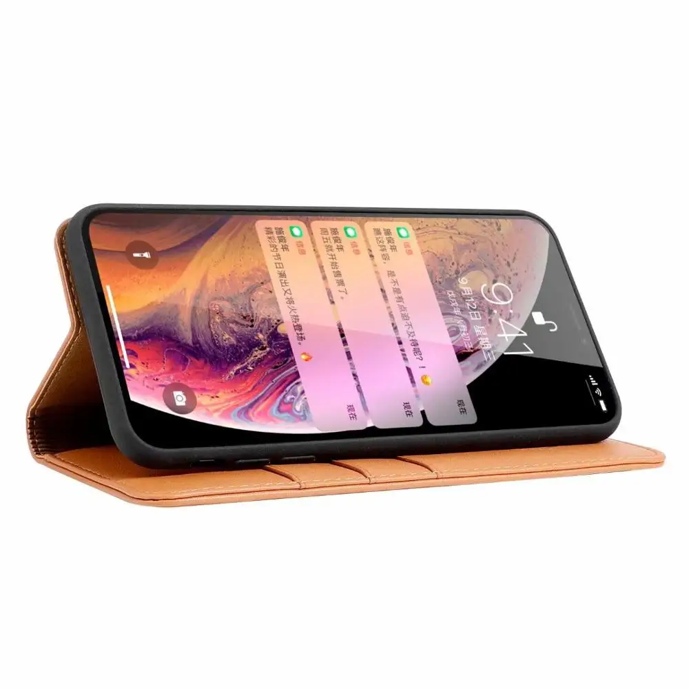 Магнитный чехол для телефона iPhone 11 SE2020 7 8 Plus деловой Чехол бумажник с отделениями