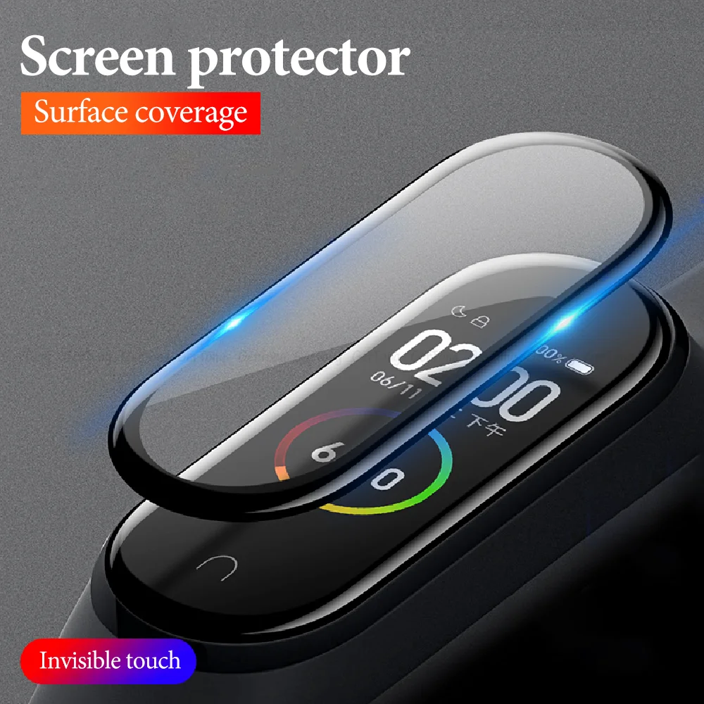 1 2 шт. изогнутая 3d пленка для Xiaomi Mi Band 4 защитное мягкое стекло защитная умные