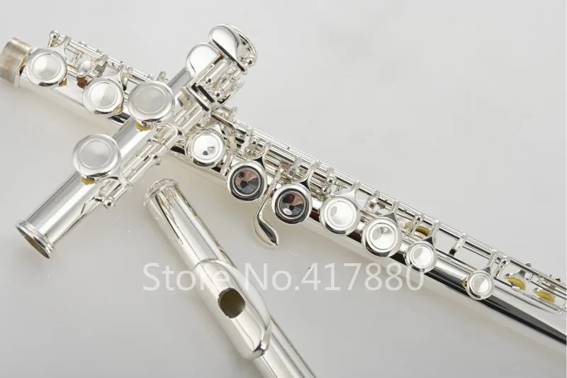 

MARGEWATE 16 Key Hole Closed C Tune Flute High Quality Cupronickel Silver Plated Flute Musical Instrument Free Shipping MGT-240S