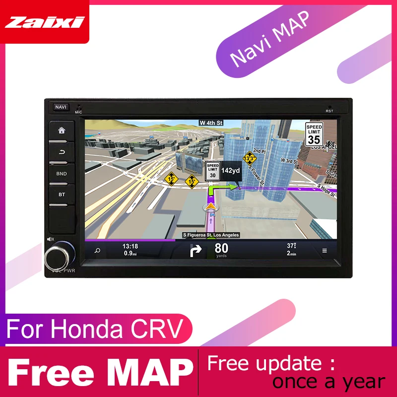 ZaiXi мультимедиа для Android плеер 2 din автомагнитола для Honda CRV 2004~ 2006 с навигацией стерео головное устройство стерео ISP