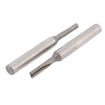 

uxcell Carpenter 1/4" Shank 5/32" Cutting Dia 1 Flute Straight Router Bit 2 Pcs