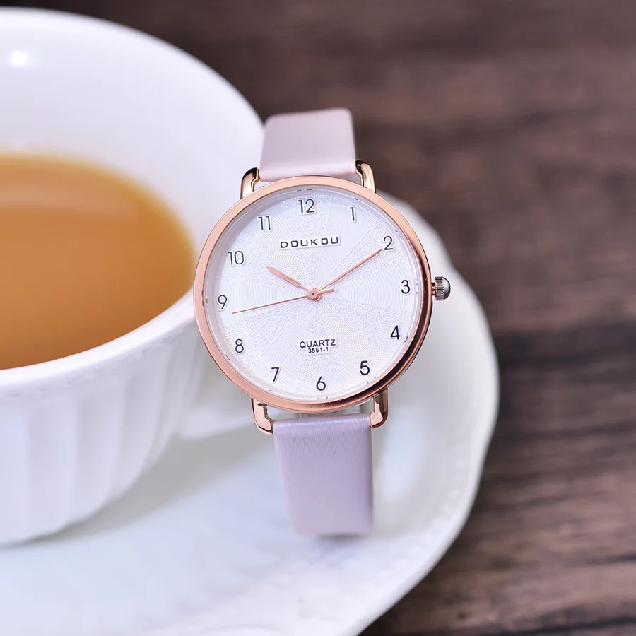 

Exam Female Students Watch Korean-style Simple Trend Vintage Hipster Leather Belt with Numbers Measuring Glorious Casual WOMEN'S