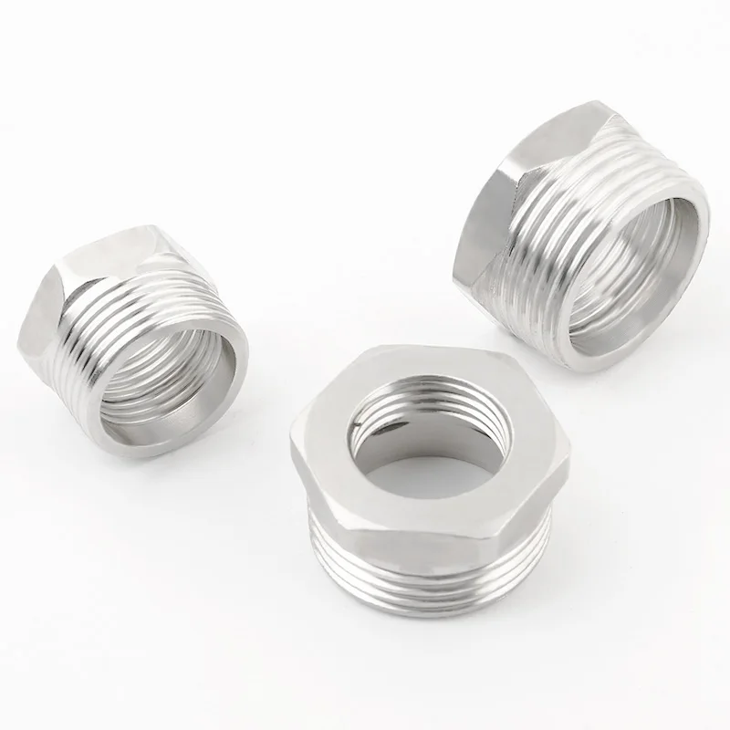 

2pc 1/4" 3/8" 1/2" 3/4" 1" BSP Male To Female Thread Reducer Bushing Pipe Fitting Coupler Connector Adapter Stainless Steel 304