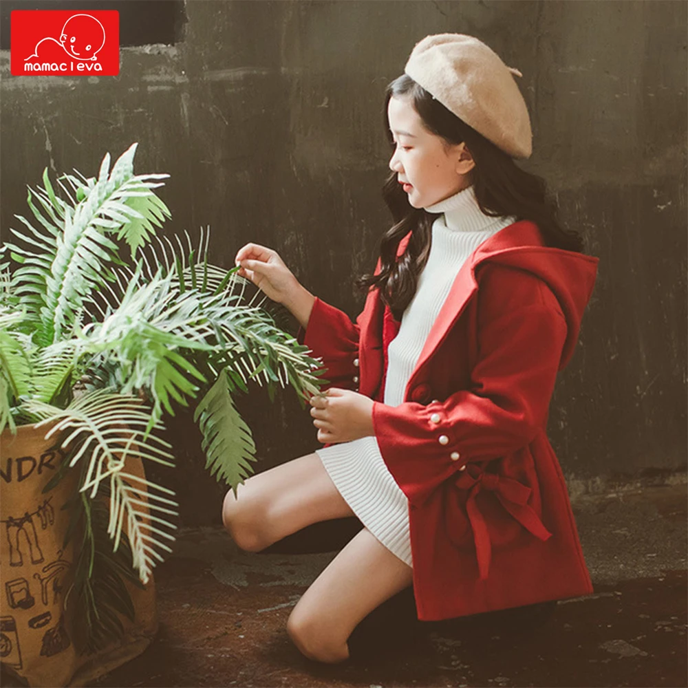Осенне-зимняя длинная куртка для девочек; теплый детский плащ; модная детская ветровка для подростков; пальто для малышей