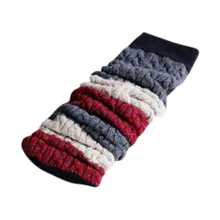 Женские гольфы для девочек и женщин; носки в полоску; теплые Гольфы выше колена; длинные однотонные Гольфы; теплые;# P4