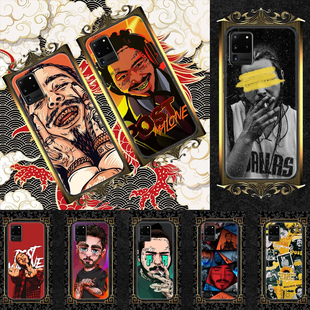 Чехол для телефона Post Malone Beerbongs Samsung Galaxy Note 4 8 9 10 20 S8 S9 S10 S10E S20 Plus UITRA Ультрачерный