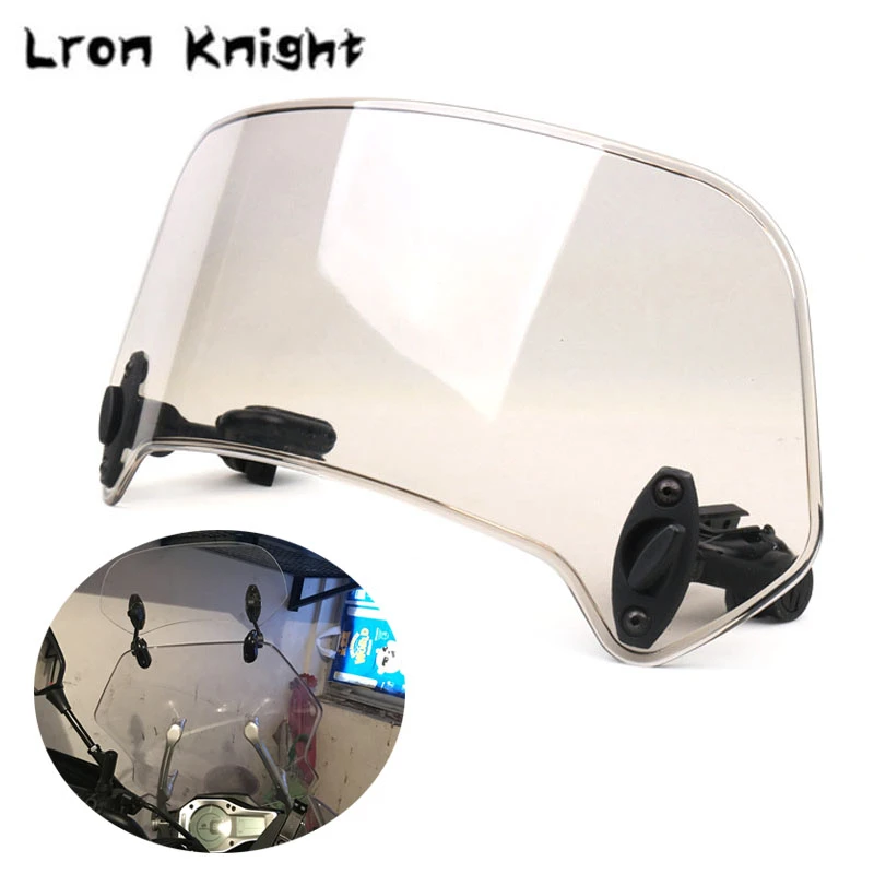 Universal Motorcycle Adjustable Clip-On Windshield Extension Spoiler Windscreen Universal Motorcycle Adjustable Clip-On Windshield Extension Spoiler Windscreen