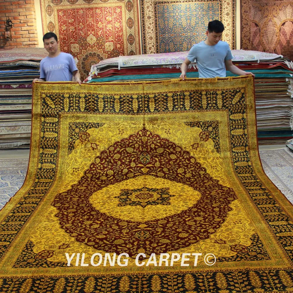 Yilong 9'x12' Vantage классический ковер большой красный медальон ковер в стиле ретро гостиная персидская (YL0912A)