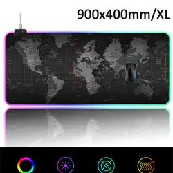 Игровой 900x400 мм коврик для мыши для игровой клавиатуры мыши XL 14 светодиодный режим освещения