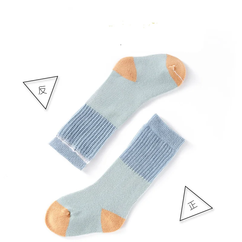 3 пары детских носков, цветные носки в полоску на осень/зиму/весну, носки для новорожденных мальчиков и девочек, детские носки для 0-5 лет