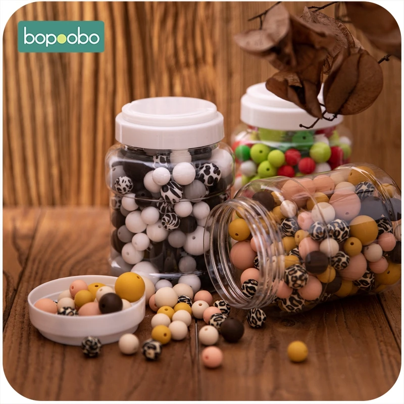 

Bopoobo силиконовые бусины, Детские Прорезыватели леопардовой расцветки, 12 мм/15 мм/20 мм, круглые, для пищевых продуктов, без бисфенола, DIY ожерелье, подвеска, аксессуары для малышей