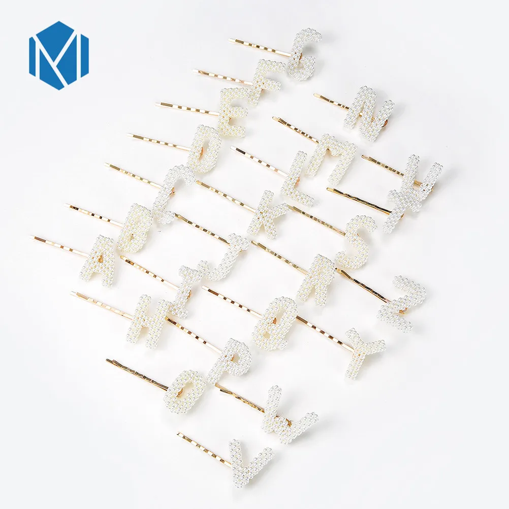 

Ins New Fashion DIY Imitation Pearl Barrettes Girls Sweet Letter Elegant Korean Style Alloy Free Match Hair Accessories