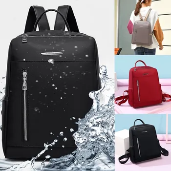 

2019 Bagpack Fashion Women Solid Color Backpacks sac a dos Zipper Backpack mochila mujer Waterproof Shoulder Bag Travel Bag #C9