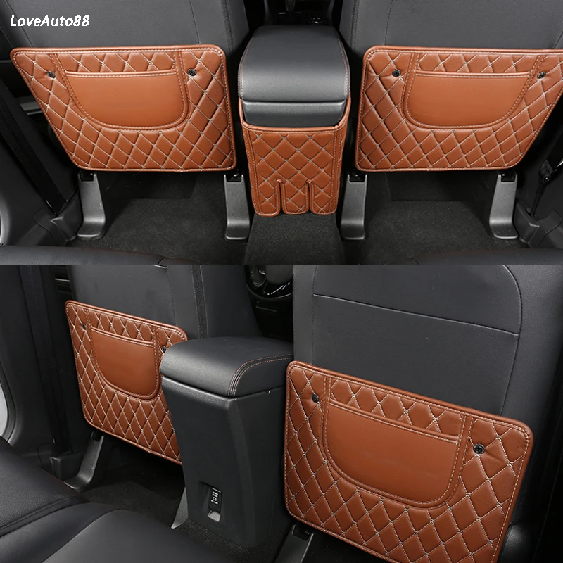 Противоскользящая накладка на заднее сиденье автомобиля, задняя крышка на подлокотник, защитный коврик для Mitsubishi Eclipse Cross, автомобильные аксессуары - Название цвета: Brown