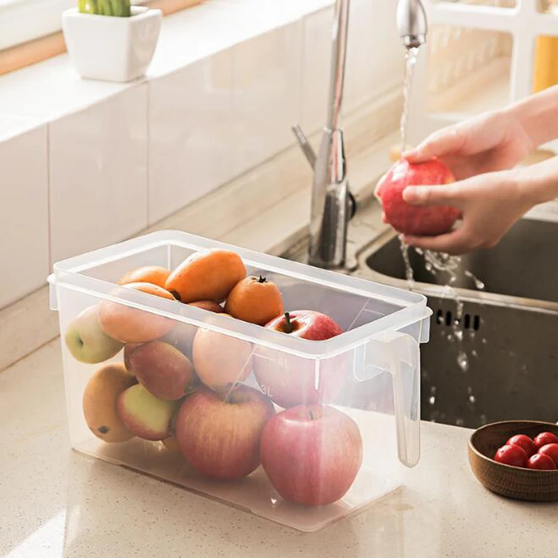Новая кухня прозрачная коробка для хранения герметичные овощи фрукты хранения содержит герметичный пищевой контейнер-холодильник ящик
