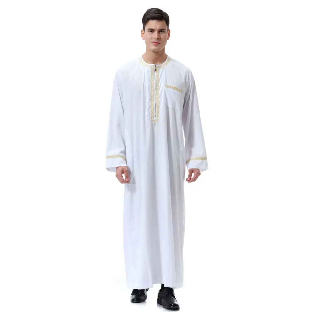 Muslim men clothing Jubba Thobe Islamic Men's Sets Abaya Jilbab Moslem Shirt Robes Eid Mubarak Worship Middle Ramadan