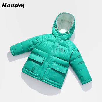 

Winter Light White Duck Down Jacket For Girls 3-9 Years Nice Green Letter Hooded Outerwear Kids Black Drawstring Hem Coat Boys