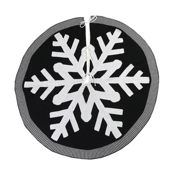 

Christmas Tree Skirt Creative Knitting Aprons Decorative Printing Pinafore