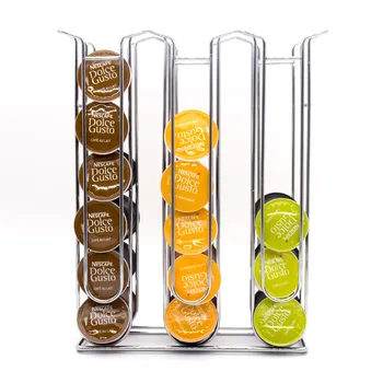 

Espresso Capsule Holder Coffee Bag Storage Rack Metal Kitchen Organizer Storage Accommodate 36pcs Capsules Kitchen Supplies