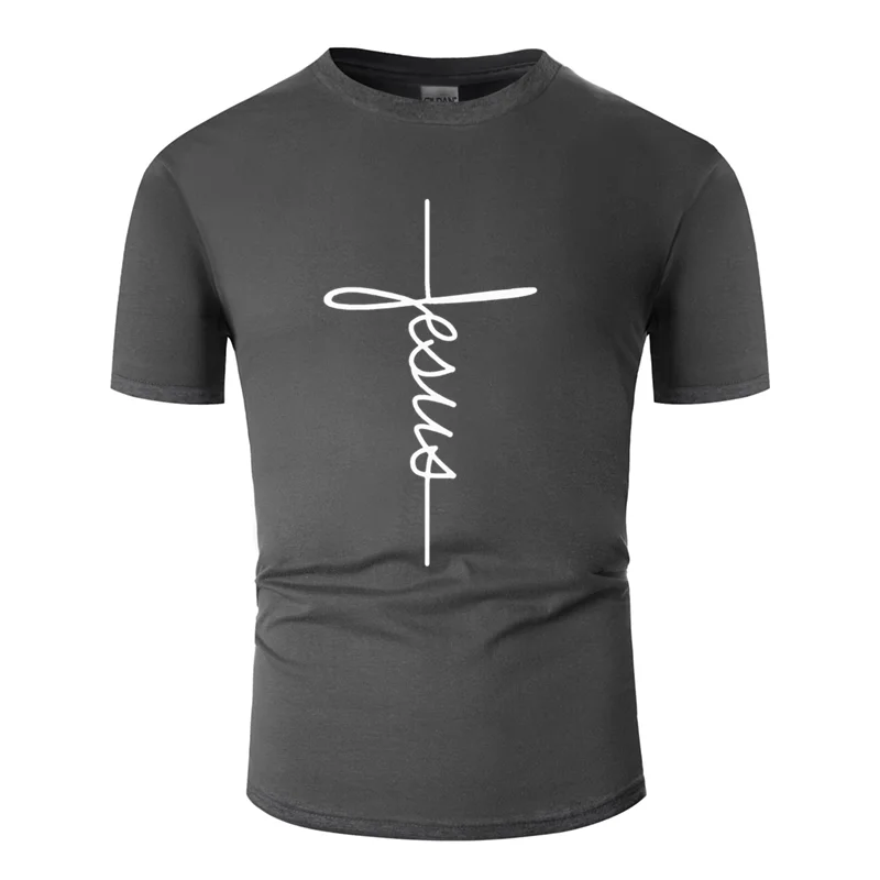 Настраиваемая лучшая футболка Jesus для мужчин, одежда, размер S-5xl, Мужская футболка для отдыха, короткий рукав, Круглый ворот, футболка