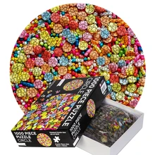 

Round Jigsaw Puzzle 1000 Piece for Adults Challenging Children's Paper Puzzle Leisure DIY Toy Intellectual PUZ Senior Player