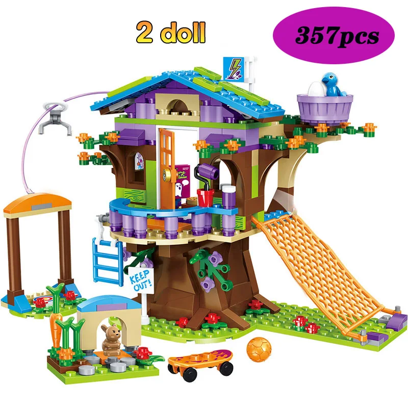 

357pcs Mia's Tree House Building Blocks Compatible Legoinglys Friends Stacking Bricks Figures Toys For Girls Children GB02