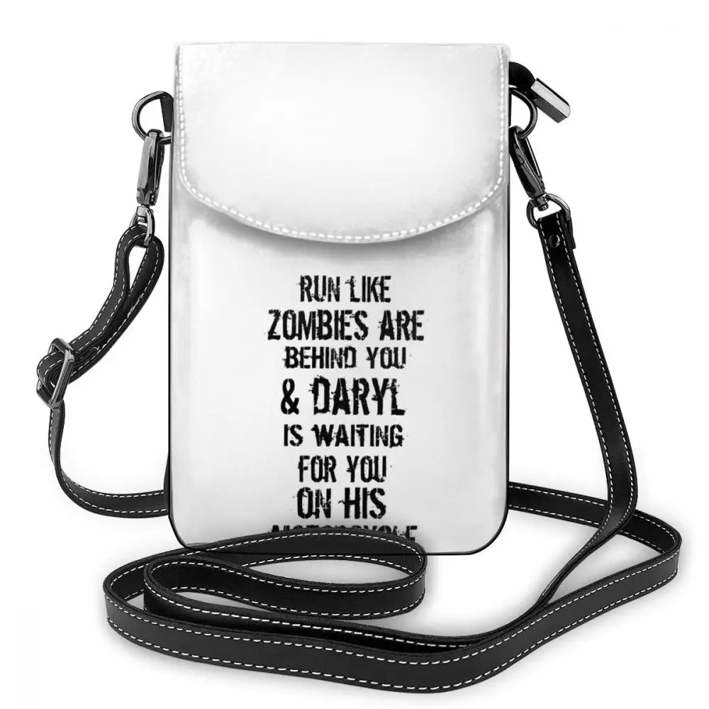 Сумка на плечо The Walking Dead, кожаная сумка, многофункциональные женские сумки с принтом, Сумочка через плечо - Цвет: Run Like Daryl Is