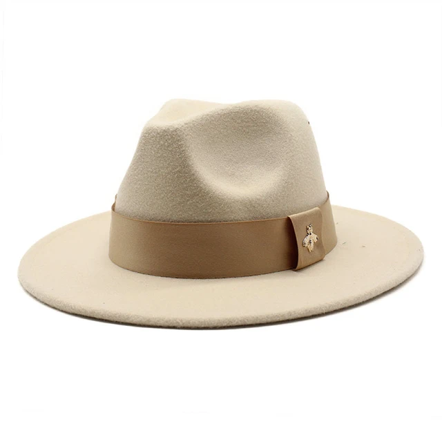 Fedora Hats Mens Wide Brim, Men Women Wool Fedora Hats