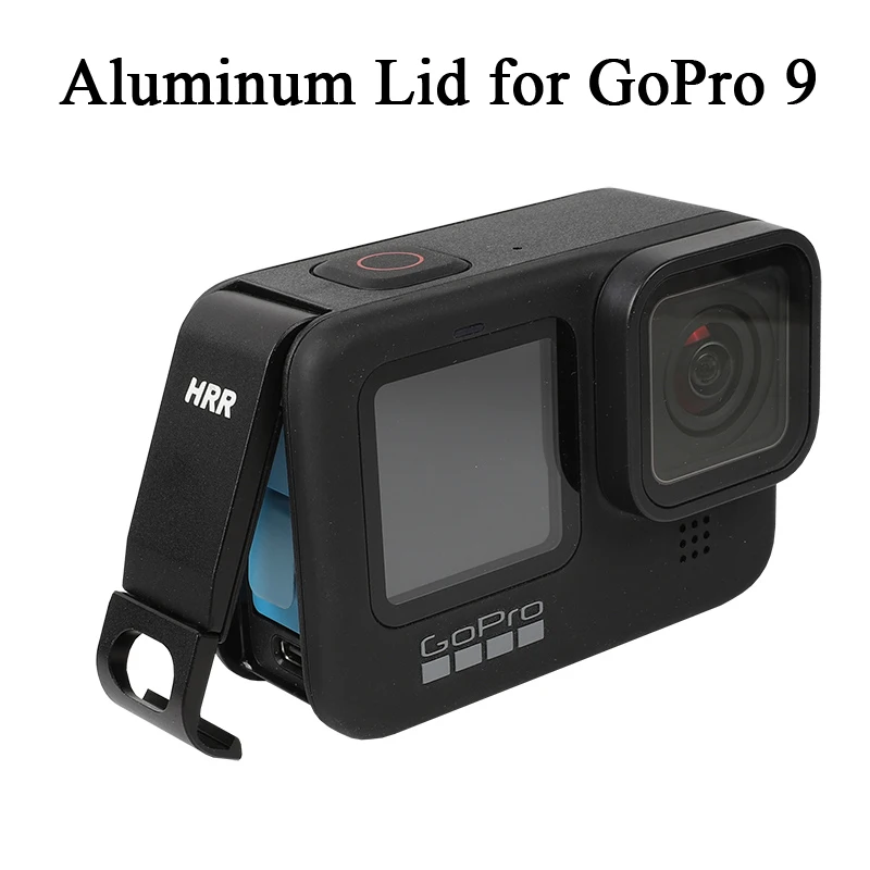 

Алюминиевый Чехол для аккумулятора GoPro 9, черная боковая крышка, заряжаемые аксессуары