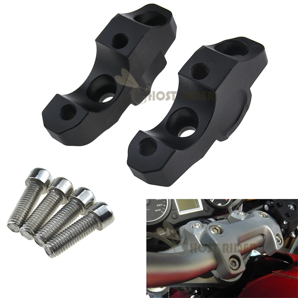 Moto Manubrio Riser Per 1 1/" 28 мм Grasso Manubrio Morsetto для BMW DUcati Aprilia Triumph Daytona 675 Кафе Racer