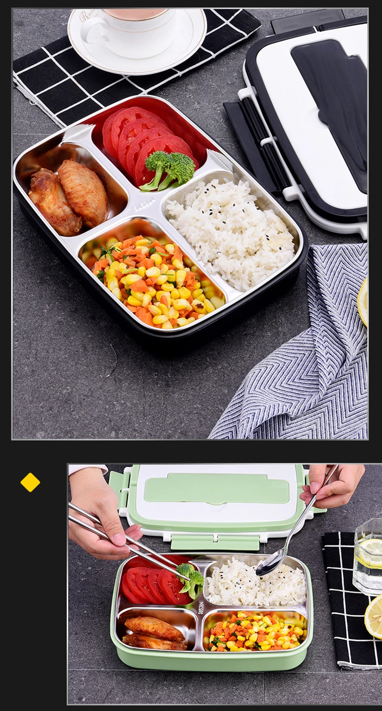Портативный герметичный Ланч-бокс сохраняет температуру Bento box Кемпинг путешествия Туризм Офис школа портативный из нержавеющей стали еда Co