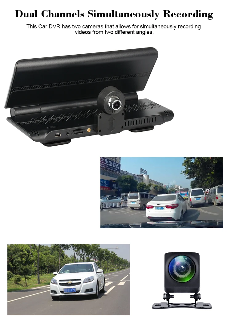 7 дюймов 4G ADAS Автомобильный видеорегистратор FHD 1080P Android 5,1 Dash камера gps навигация автомобильный видеорегистратор двойной объектив с камерой заднего вида