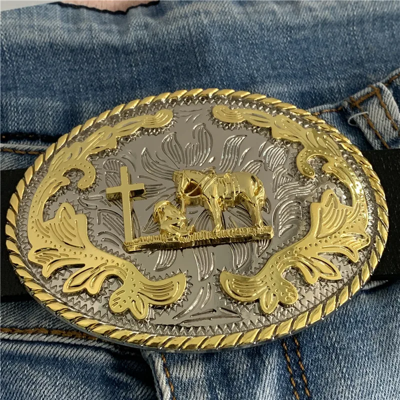 Retail Western Cowboy Belt Buckle Oval 