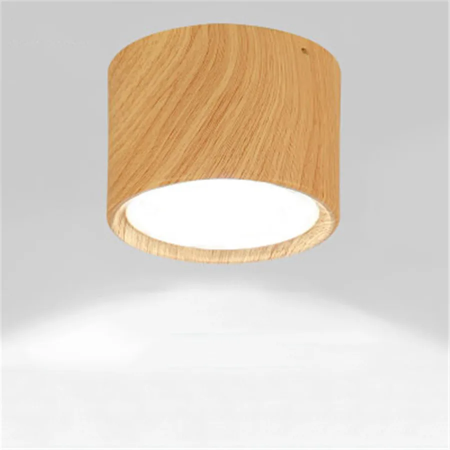 Wooden Color Thrisdar 5 Вт 7 Вт 12 Вт Деревянный Цветной поверхностный светодиодный потолочный светильник кухня спальня кухня коридор проходы потолочные светильники - Испускаемый цвет: Wooden Color