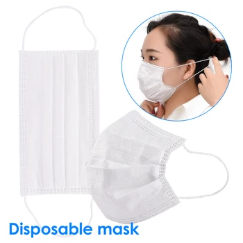 

Fast delivery Hot Sale 3-layer Safety mask 50pcs Face Mouth Mask Non Woven Disposable Anti-Dust PM2.5 Masks Earloops Masks