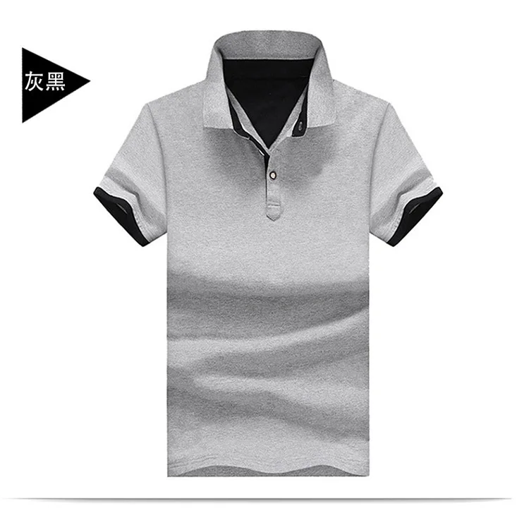 Прямая от производителя, летняя мужская рубашка поло в классическом стиле с отложным воротником из чистого хлопка, приталенная рубашка с короткими рукавами, Повседневная рубашка