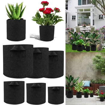 

Grow Bag Flower Pot Plants Pot Greenhouse Vegetable Growing Bags For Vegetable Tomato Potato Carrot Seedling Grow Bags Q30