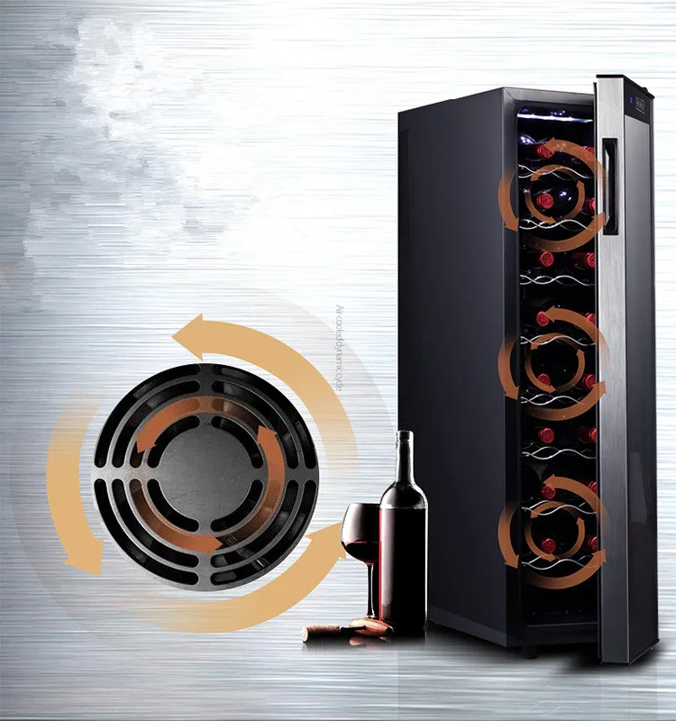 Home Electronic Constant Temperature Glass Wine Cooler Small Stainless Steel Shelf Wine Cooler Refrigerated JC-53ALW (2)