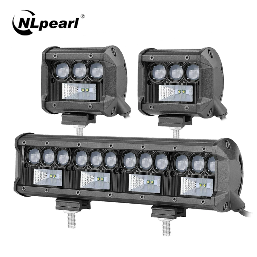 NLpear 4" 7" 12" 5D LED Light Bar Off Road Tractor Truck SUV 4WD 4x4 ATV 50W 100W 200W Spot Work Car Driving Fog Lamp |