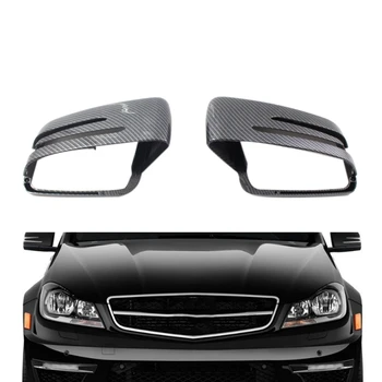 

For Benz C Class W204 E W212 CLS C218 GLA X156 Rearview Mirror Cover Carbon Fiber 1 Pair