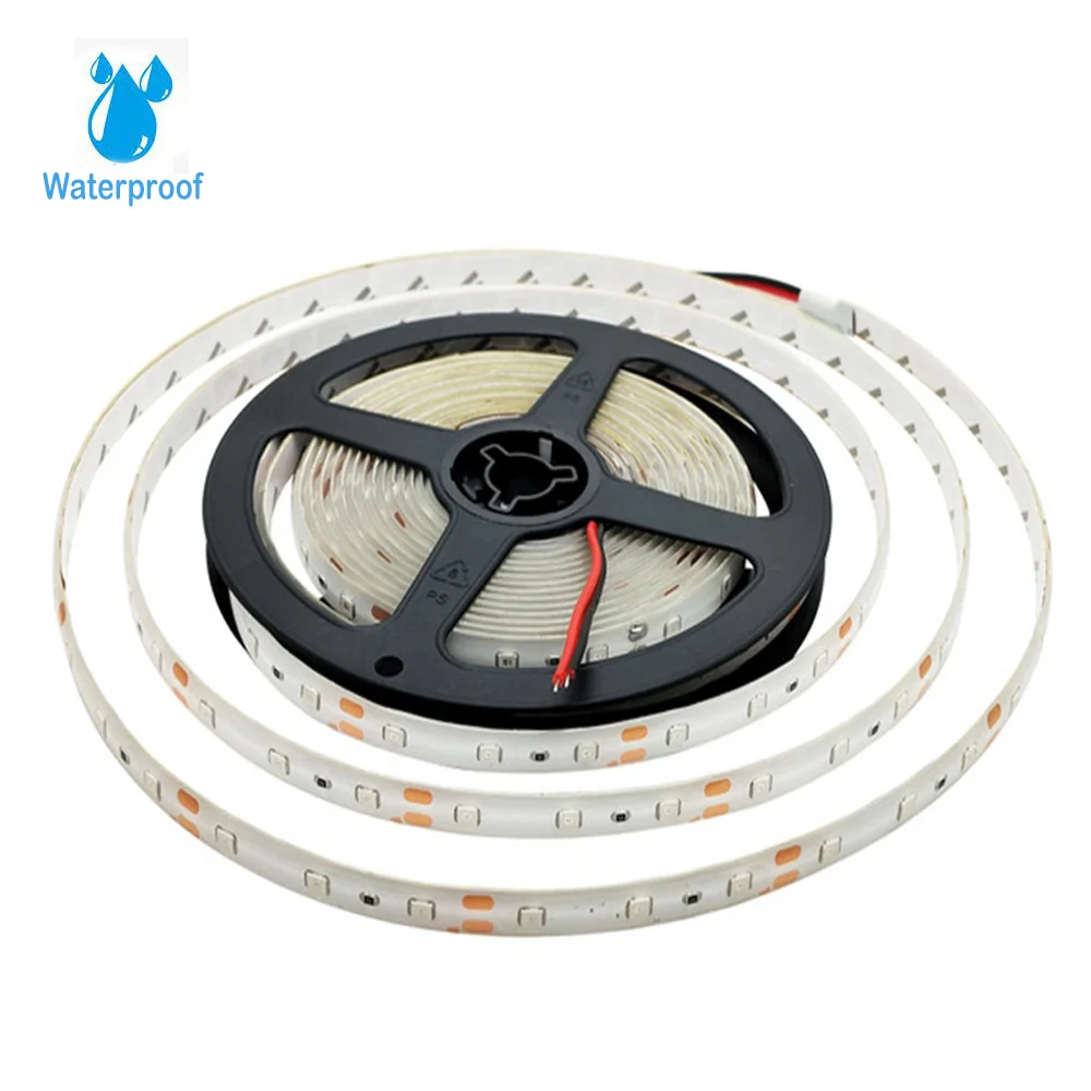 12 В 2835 RGB светодиодный светильник монохромный DC12V 60 светодиодный/м светодиодный светильник с гибкой полосой водонепроницаемое Внутреннее освещение 5 м 300 светодиодный