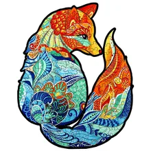 

Jigsaw Puzzle Fox Animal Pieces Box Adult Kids Girly Game Best Gift Wooden Puzzles Educational Toy Montessori Sweet Hot Selling