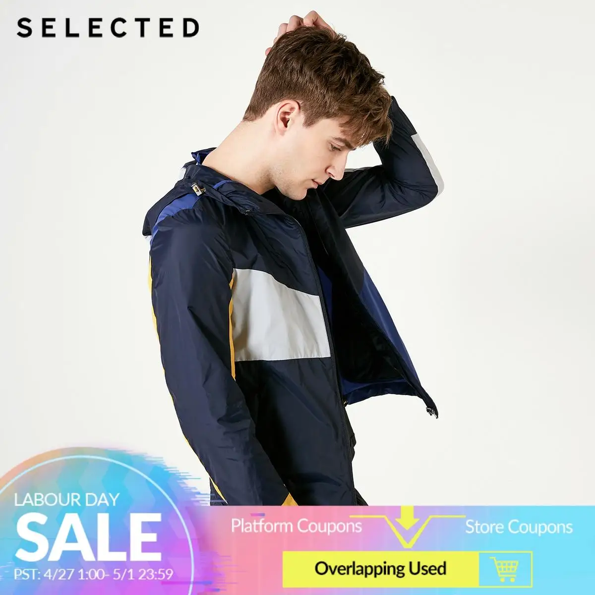 

SELECTED Men's Summer Assorted Colors Outwear Hooded Jacket S|419221519