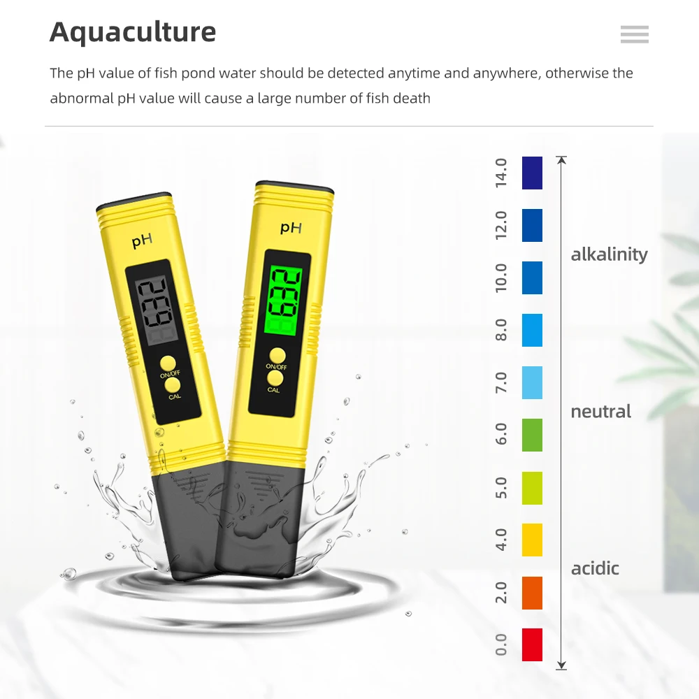 TDS Meter 0-9990ppm Digital PH Meter 0.01 PH High Precision Pen Water Tester TDS&PH Meter 0-14 PH LCD PPM Tester Aquarium Filter radioactive meter