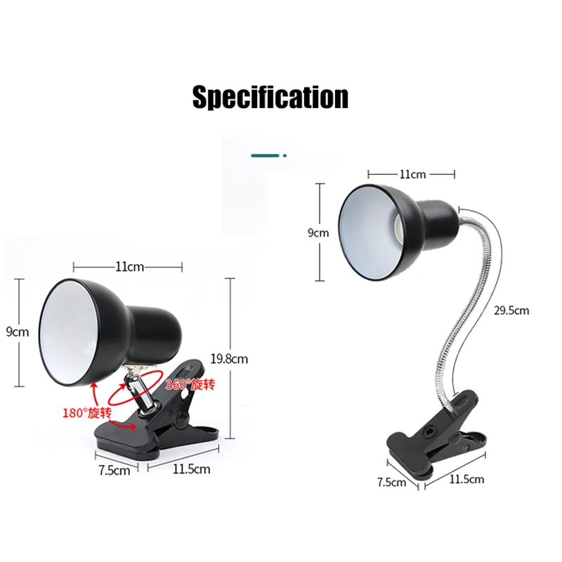 UVA+UVB 3.0 Reptile Lamp Holder Set with Clip-on Thermometer Hygrometer Lizard Turtle Tortoises Basking Heating Bulb 220V