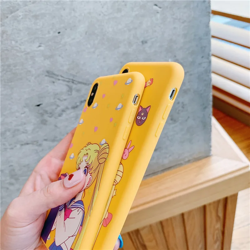 Милые Чехлы Сейлор Мун для iphone 11 Pro max, чехол для телефона iphone XS Max XR X 6S 7 8 plus, задняя крышка, мягкий силиконовый чехол с рисунком