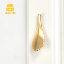 

Solid Brass Furniture Handles Leaf-shaped Drawer Knobs Black Handles for Cabinets and Drawers Wardrobe Pulls Gold Dresser Knobs